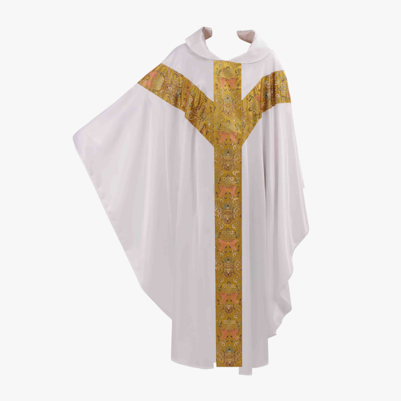 The exquisite four-color priest's sacrificial garment is noble and elegant
