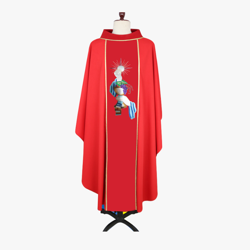 Vietnamese priest's sacrificial garments are beautifully embroidered