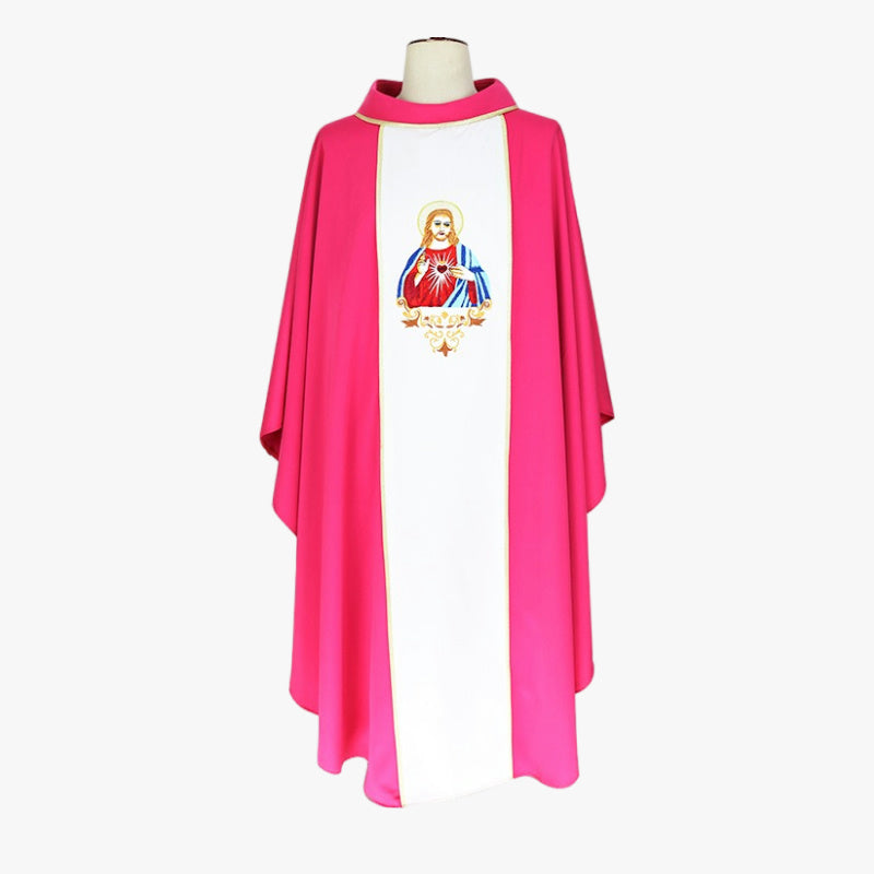 Vietnamese priest's gothic style classic elegant rose red priest's gown