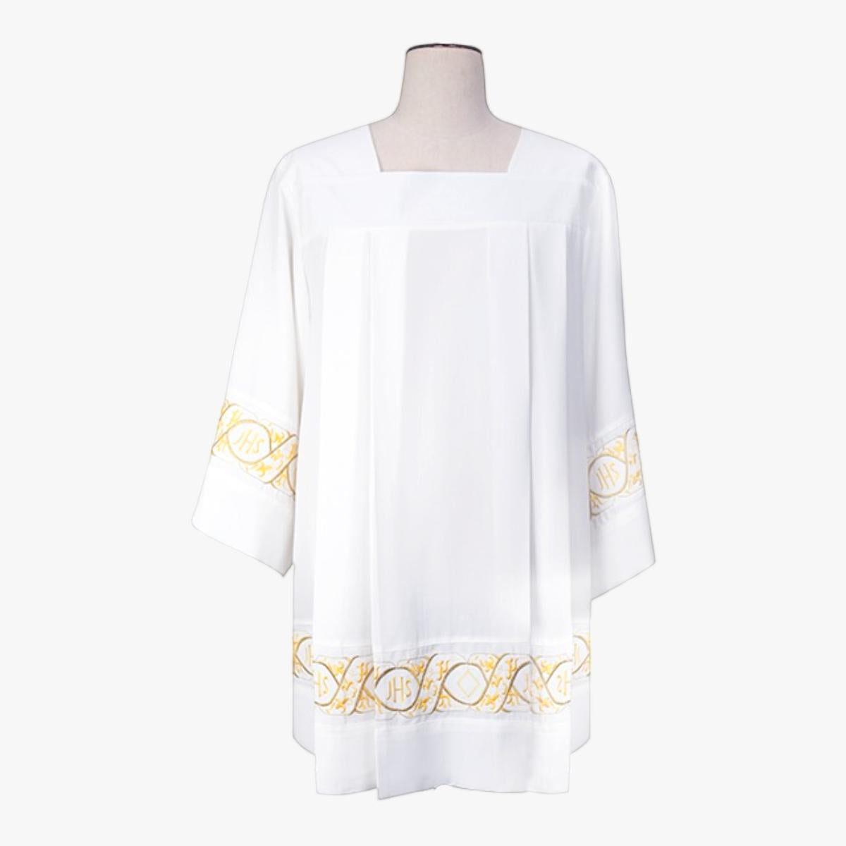 Altar priest white clothes Catholic Christian clothing religious clothing church white clothes white short robe jhs embroidered lace clothing