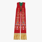 Gothic priest vestments red and green double-sided tie shawl exquisite embroidery elegant sacred and glorious Catholic ritual supplies