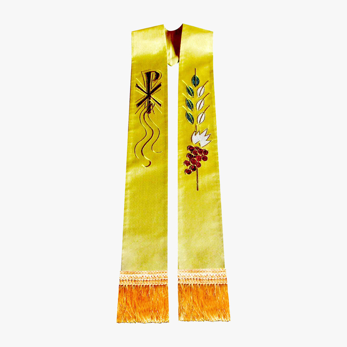 Gothic priest vestments gold tie shawl Catholic Christian supplies