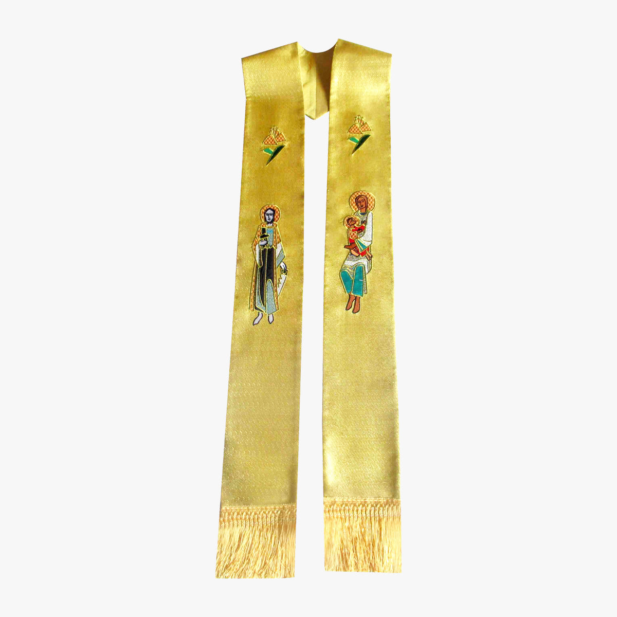 Gothic priest vestments with gold embroidery tie and shawl Catholic Christian priest supplies - EPHOD