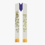 Gothic priest vestments white purple double-sided tie holy belt shawl exquisite embroidery elegant sacred and glorious Catholic