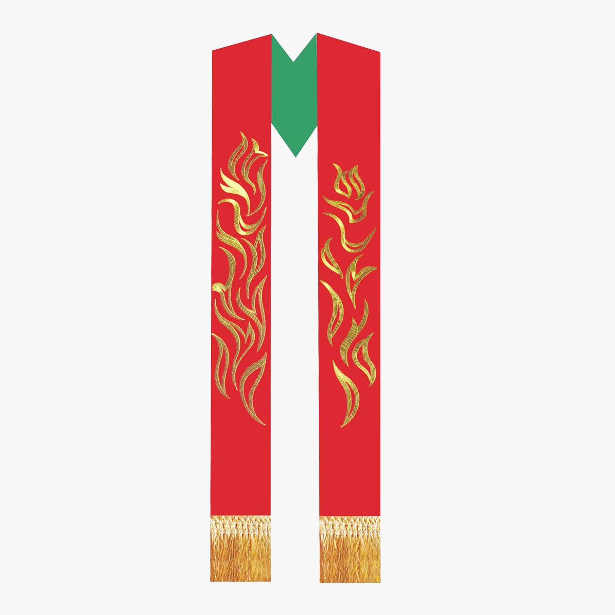 Gothic priest vestments mass red green double-sided tie holy belt shawl exquisite embroidery elegant sacred and glorious Catholic