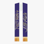 Gothic priest vestments white purple double-sided tie holy belt shawl exquisite embroidery elegant sacred and glorious Catholic