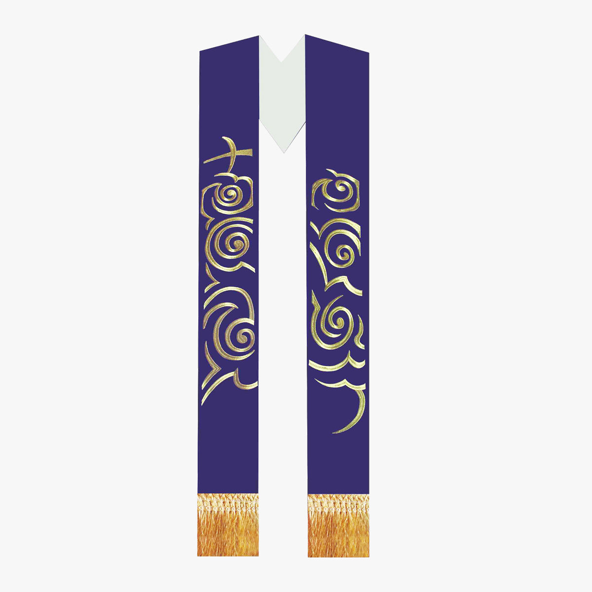Gothic priest vestments white purple double-sided tie holy belt shawl exquisite embroidery elegant sacred and glorious Catholic