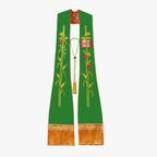 Catholic priest vestments, red and green double-sided ties, holy belts, shawls, accessories, exquisite embroidery, elegance, holiness and glory