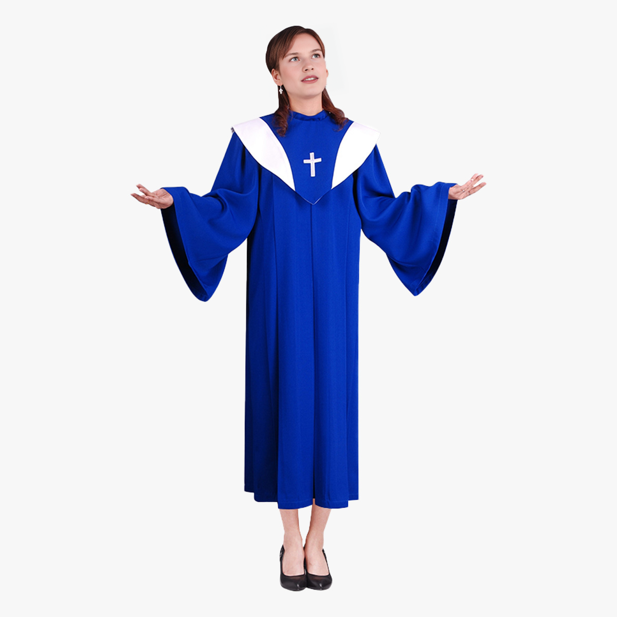 European style colorful new church staff ceremonial clothing cross embroidered clothing detachable V-neck shawl - EPHOD