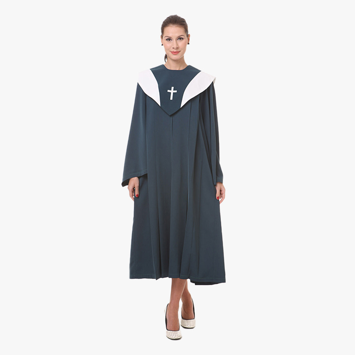 European style colorful new church staff ceremonial clothing cross embroidered clothing detachable V-neck shawl