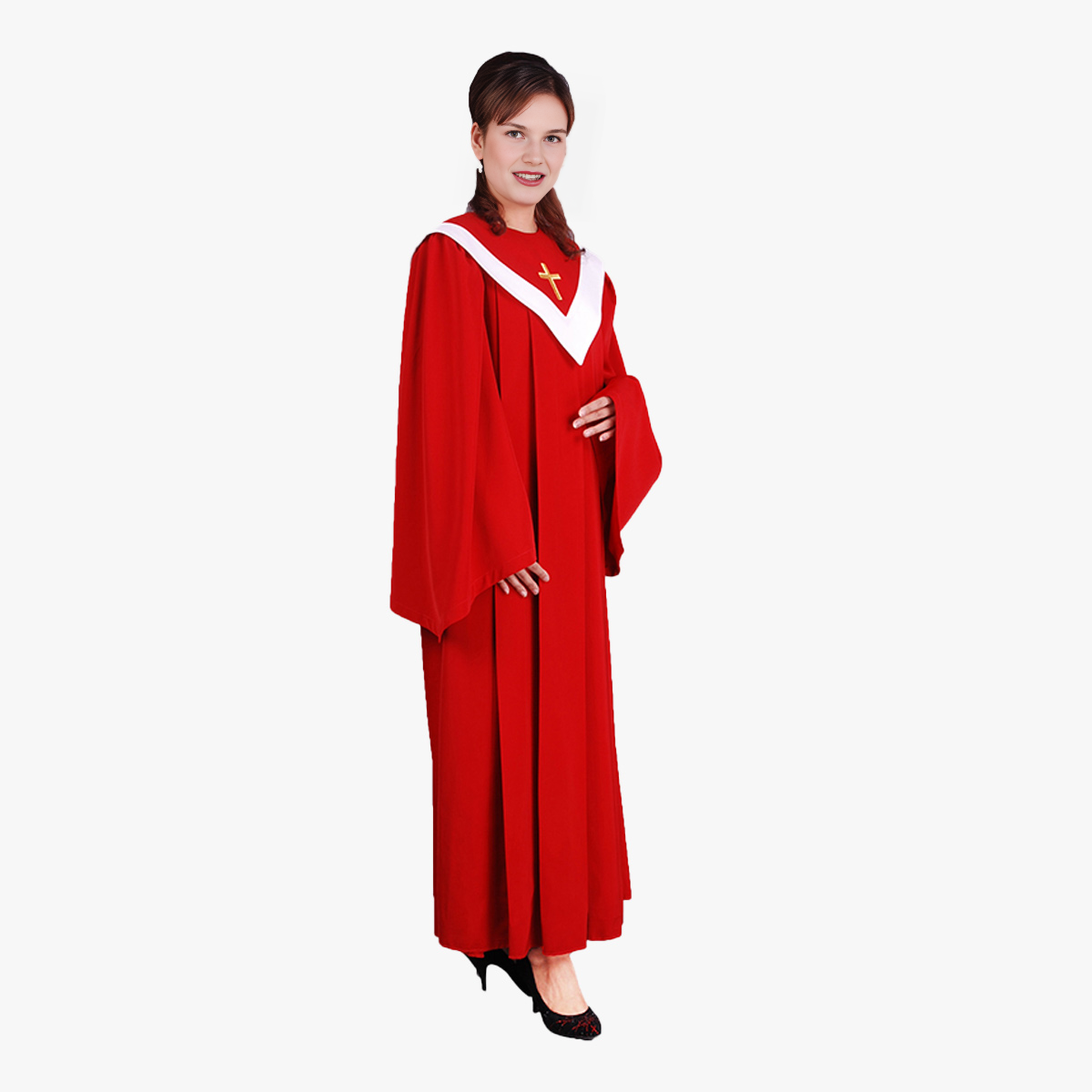 European style colorful new church staff ceremonial clothing cross embroidered clothing detachable triangle collar shawl