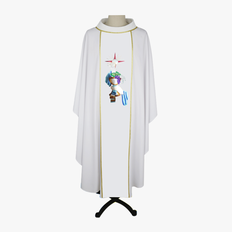 Vietnamese priest's sacrificial garments are beautifully embroidered
