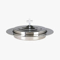 Stainless steel 304 breaking bread holy tableware Eucharist ritual ceremony supplies simple flat small cake plate with cover thick round - EPHOD