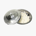 Stainless steel 304 cake plate holy tableware simple flat cake plate with cover cake cover thickened round communion plate large - EPHOD