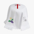 Round holy tableware breaking cake cover cloth white cup and plate dust cover cloth cover simple modern thick wear-resistant - EPHOD