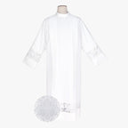 Manufacturing white robes for Catholic Christian priests, deacons, priests, lapel clothing, religious clothing, church white robes, lace cross lace clothing