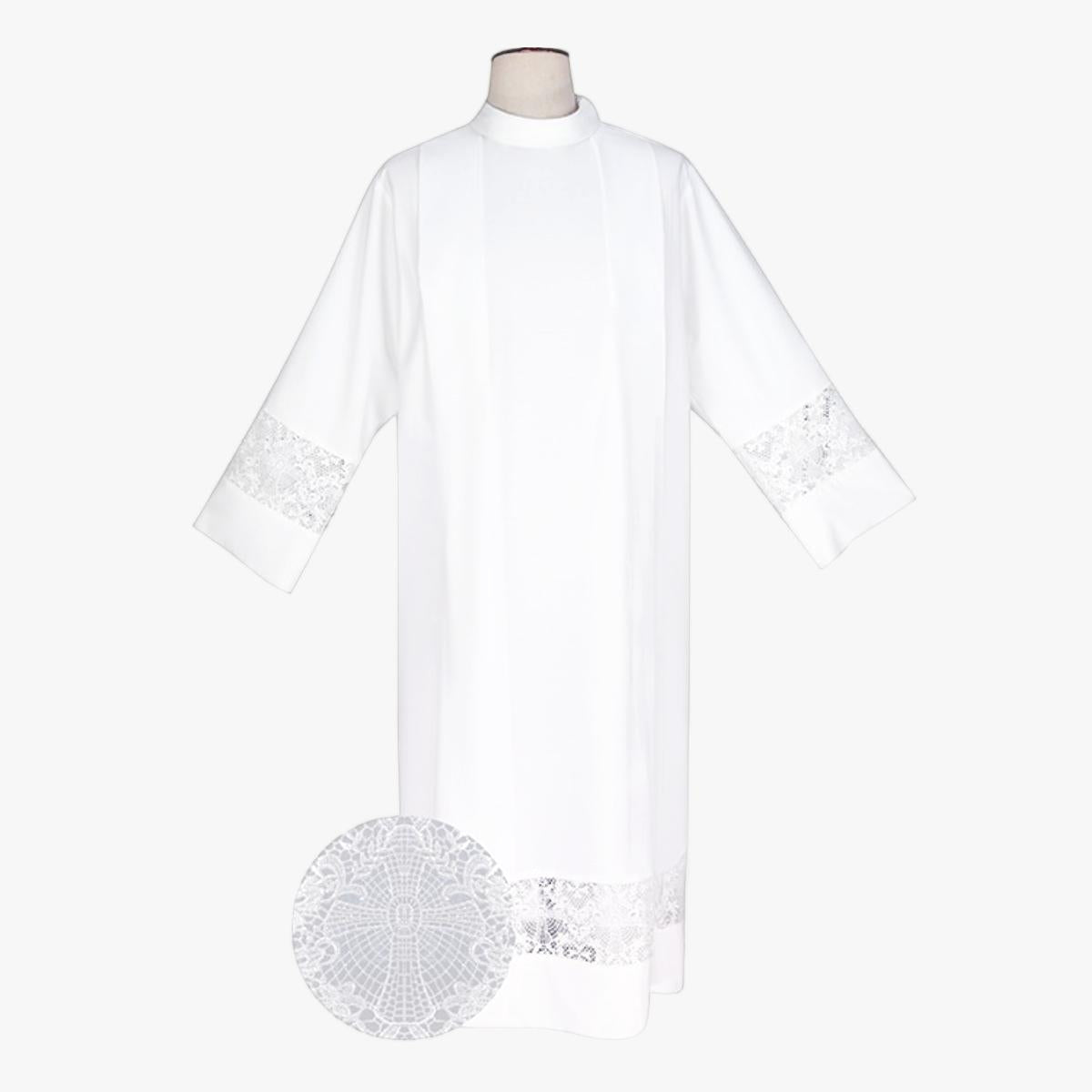 Manufacturing white robes for Catholic Christian priests, deacons, priests, lapel clothing, religious clothing, church white robes, lace cross lace clothing - EPHOD