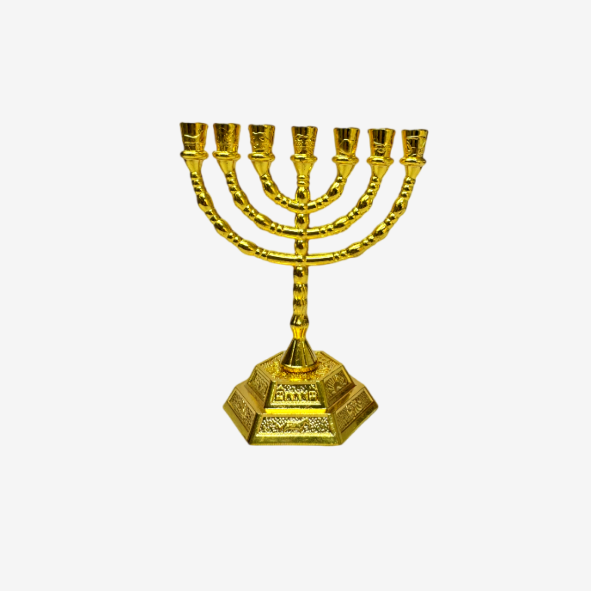 Jewish Israeli gold lamp stand candle holder combined metal crafts seven-head lamp stand ornament decoration