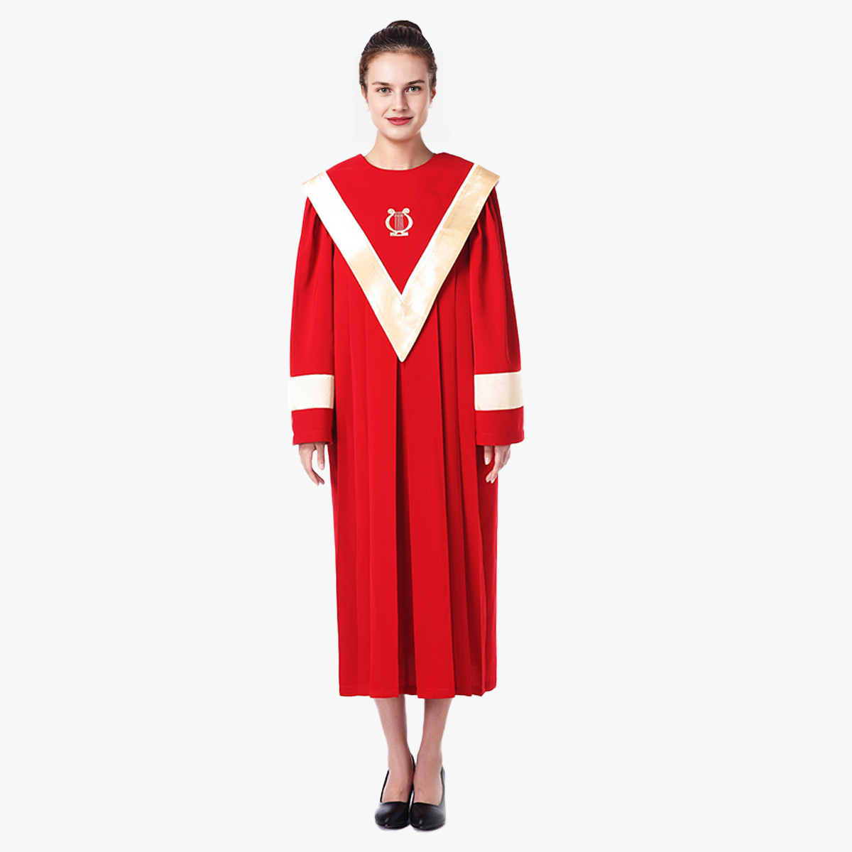 European colorful new church staff Christian ritual clothing David's piano embroidered clothing detachable V-neck shawl - EPHOD