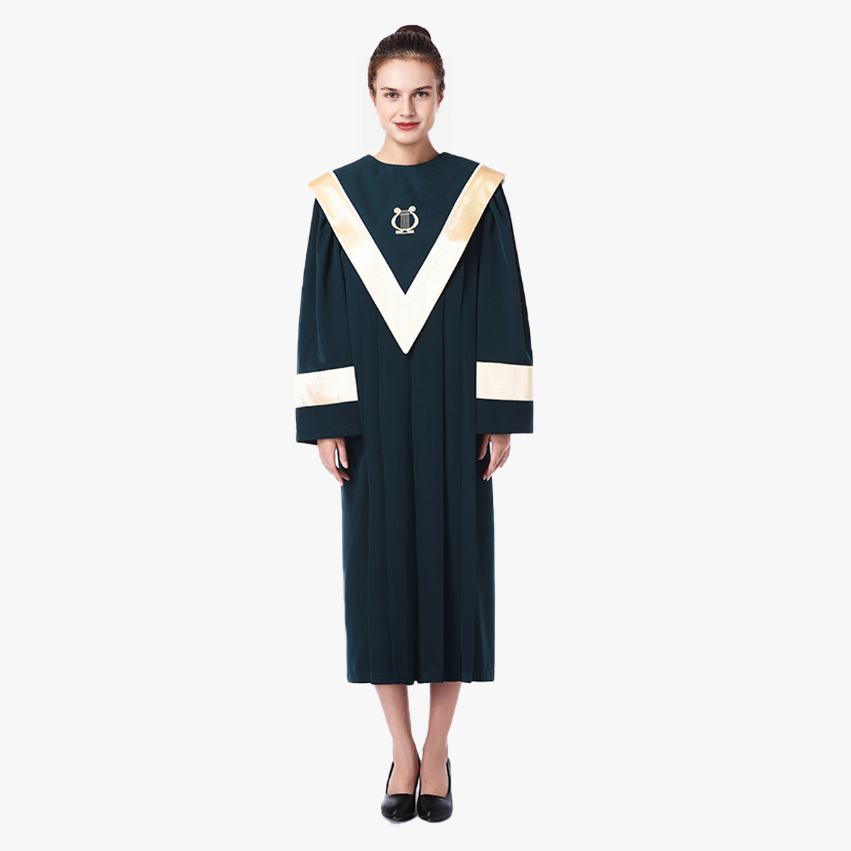 European colorful new church staff Christian ritual clothing David's piano embroidered clothing detachable V-neck shawl - EPHOD