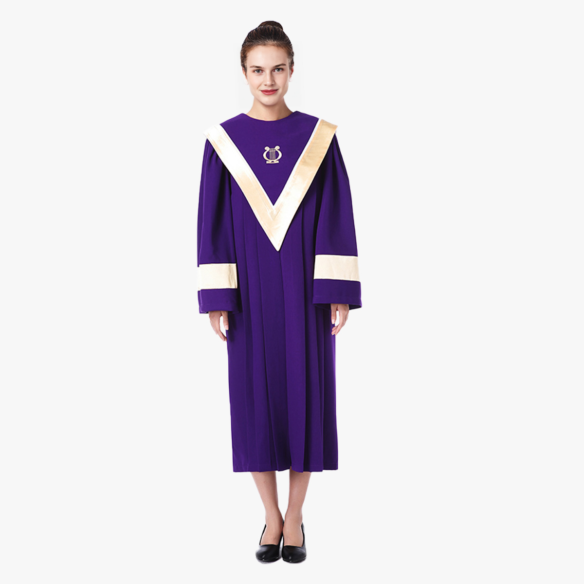 European colorful new church staff Christian ritual clothing David's piano embroidered clothing detachable V-neck shawl - EPHOD