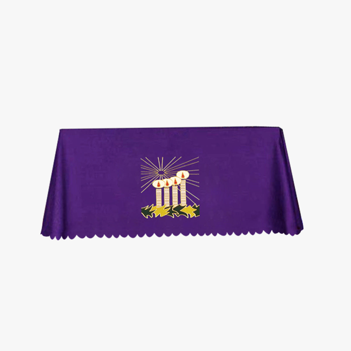 Mass tablecloth all-around tablecloth ceremonial tablecloth mass altar cloth exquisite church candlestick embroidery communion tablecloth purple - EPHOD
