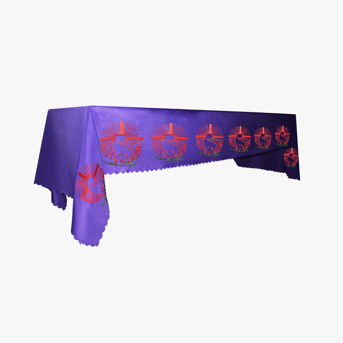 Mass dustproof tablecloth tablecloth ceremonial tablecloth mass altar cloth exquisite embroidery communion tablecloth purple - EPHOD