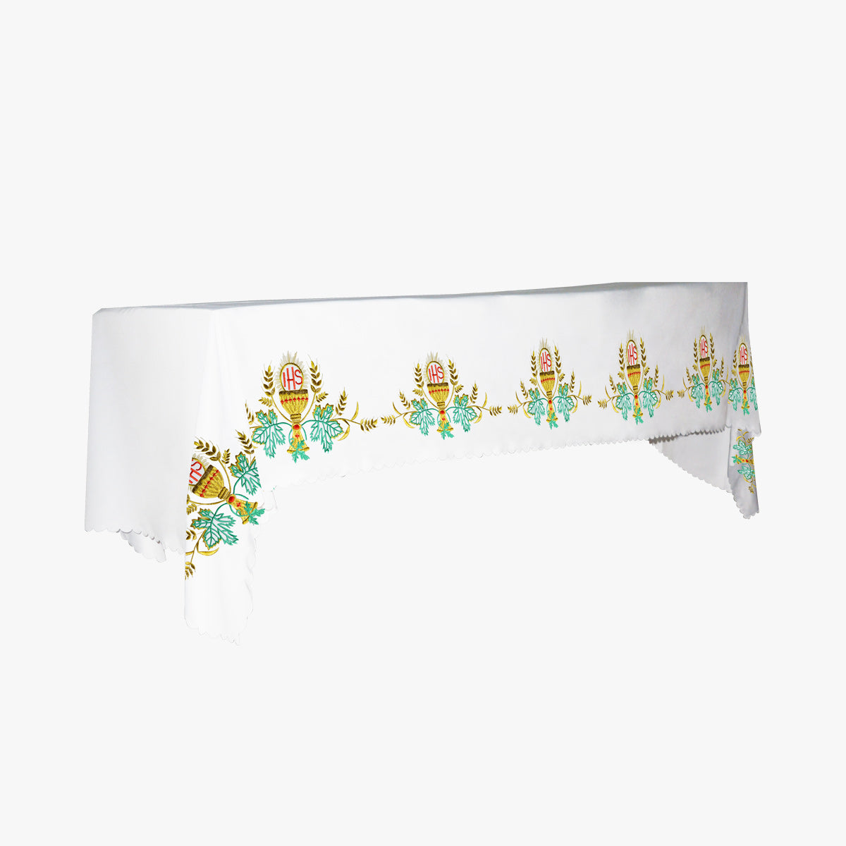 Mass tablecloth tablecloth ceremonial tablecloth mass altar cloth exquisite church JHS chalice embroidery communion tablecloth white - EPHOD