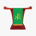 Church church activities and worship sacred ceremony pulpit tablecloth Jesus Christ exquisite embroidery green - EPHOD