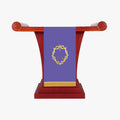 Church church event and worship sacred ceremony pulpit tablecloth crown of thorns exquisite embroidery purple - EPHOD