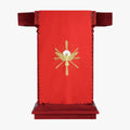 Church church activities and worship holy advent ceremony pulpit tablecloth beautifully embroidered red