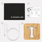 Christian holy gift night light Jesus image hollow carving night light ornaments
