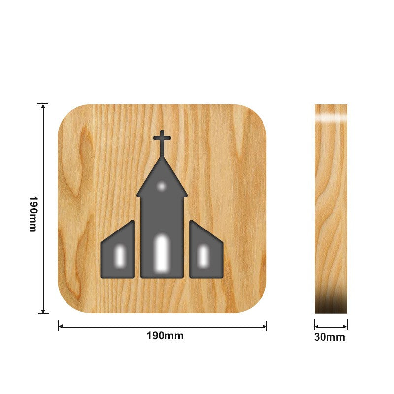 Christian holy gift night light Jesus image hollow carving night light ornaments