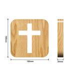 Christian Cross Wooden Night Light Home Furnishings Home Decorative Light